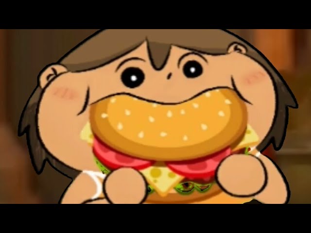 Kel eats burgers with royalty - OMORI meme class=