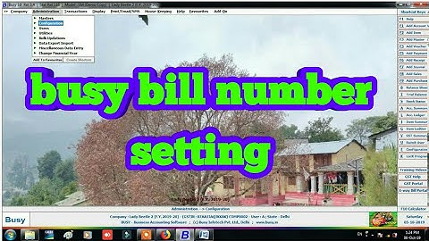 busy  bill number setting in busy software