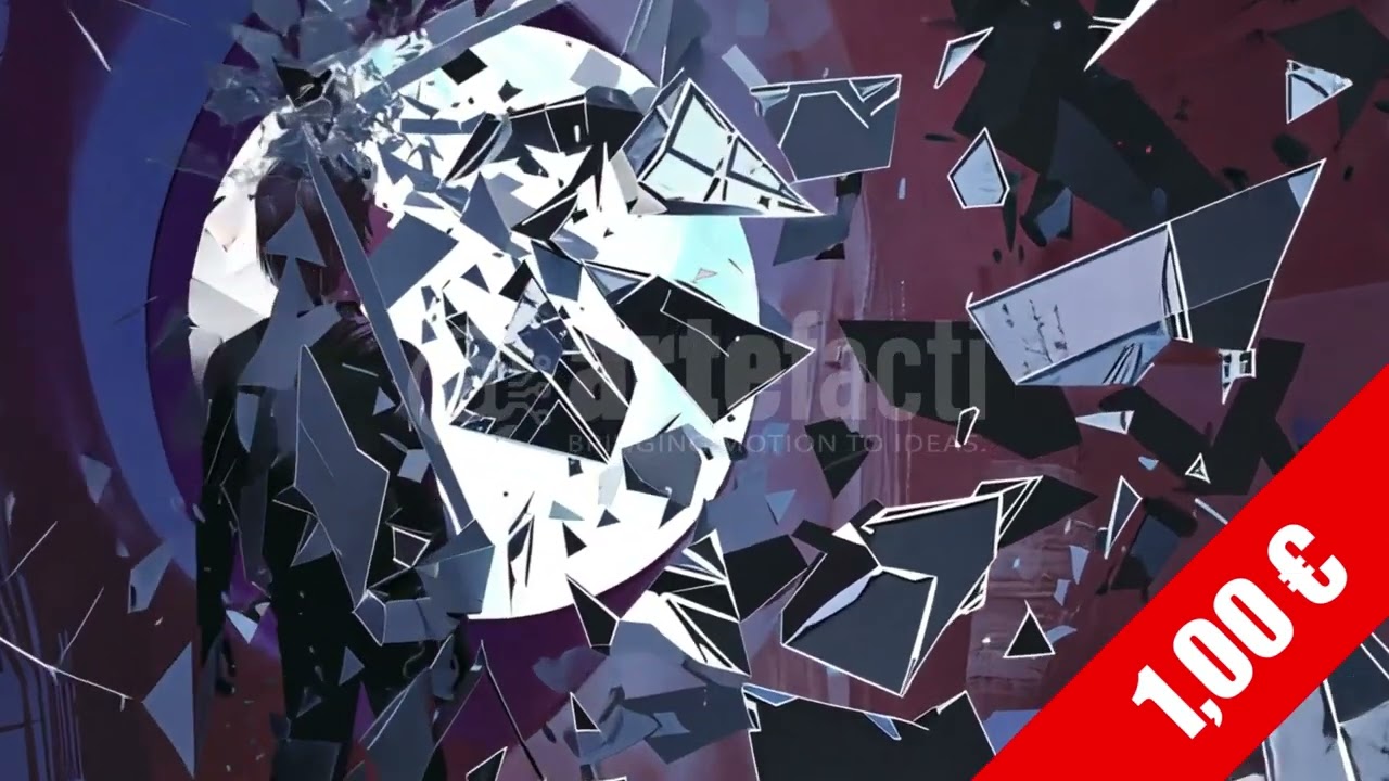 Shattering Mirror Storm – Transformation Concept HD Stock Video