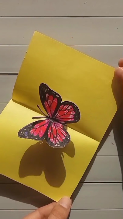 DIY butterfly pop-up card || easy idea #giftideas #papercraft#diy #shorts 🦋