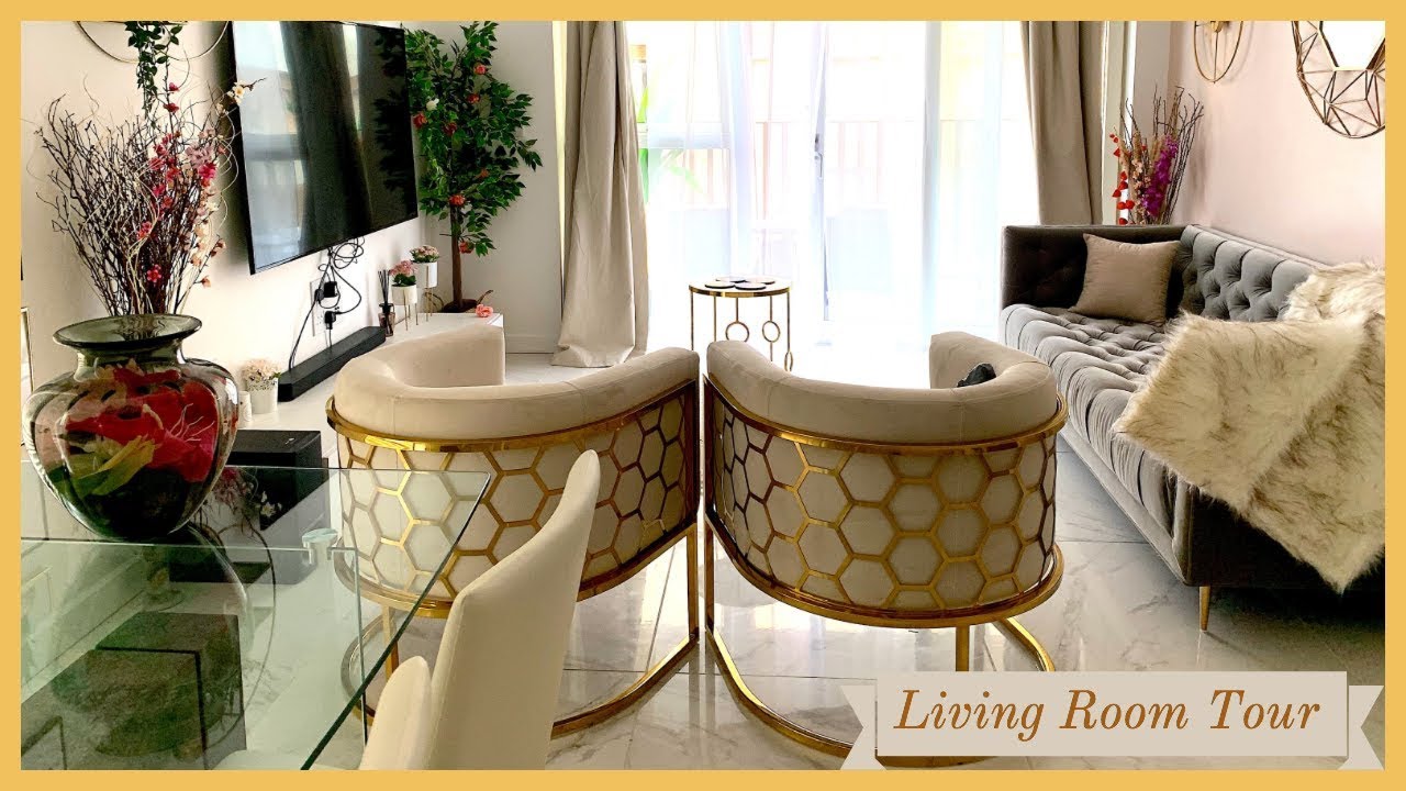 NEWLY RENOVATED LIVING ROOM APARTMENT TOUR! - YouTube