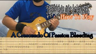 CRADLE OF FILTH - A Crescendo Of Passion Bleeding - GUITAR LESSON WITH TABS