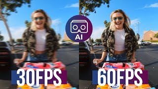 Interpolating 360° VR Video to 60FPS with AI (watch on Oculus Quest 2)