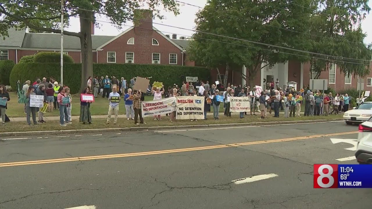 State, local leaders attend rally after ICE arrests at Newington car wash