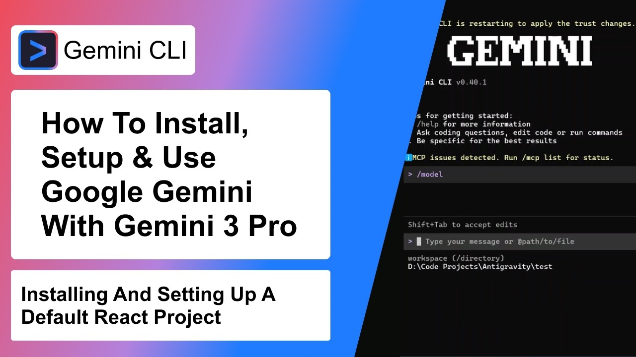 How To Install & Setup Gemini CLI With Gemini 3 pro - YouTube