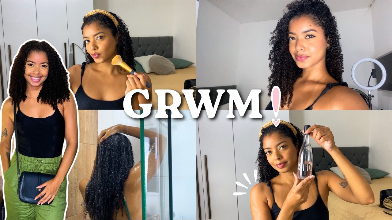 GRWM 🎀✨ | SE ARRUME COMIGO PARA UM RODÍZIO, banho, maquiagem, look, cabelo, arrume-se comigo