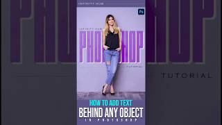 How to Add Text Behind any Object in Photoshop | #photoshop #shorts #ytshorts #InfinityHub