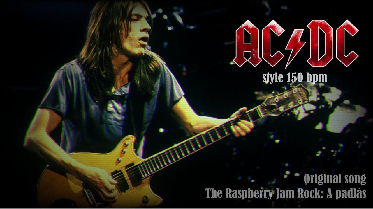 AC/DC style guitar backing track 150 bpm - YouTube
