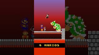 HOW MANY MARIOS TO DEFEAT BOWSER #animation #mario