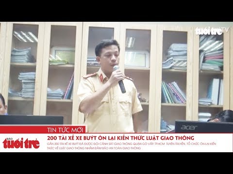 Video 200 tài xế xe buýt ôn lại kiến thức Luật giao thông - youtube
