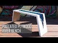 DIY pixelated river bench (or table) || Plywood & Epoxy Resin || #rocklerplywoodchallenge