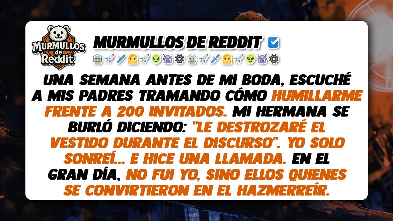 Escuché el plan de mis padres para humillarme en mi boda, pero hice que ellos fueran el hazmerreír.