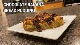 Chocolate Banana Bread Pudding
