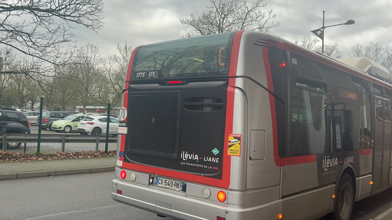 BUS RELAIS M1 TRAJET COMPLET ENTRE 4CANTONS STADE PIERRE MAUROY ET CHU EURASANTE N 8688 