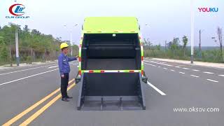 What happens inside a garbage truck?