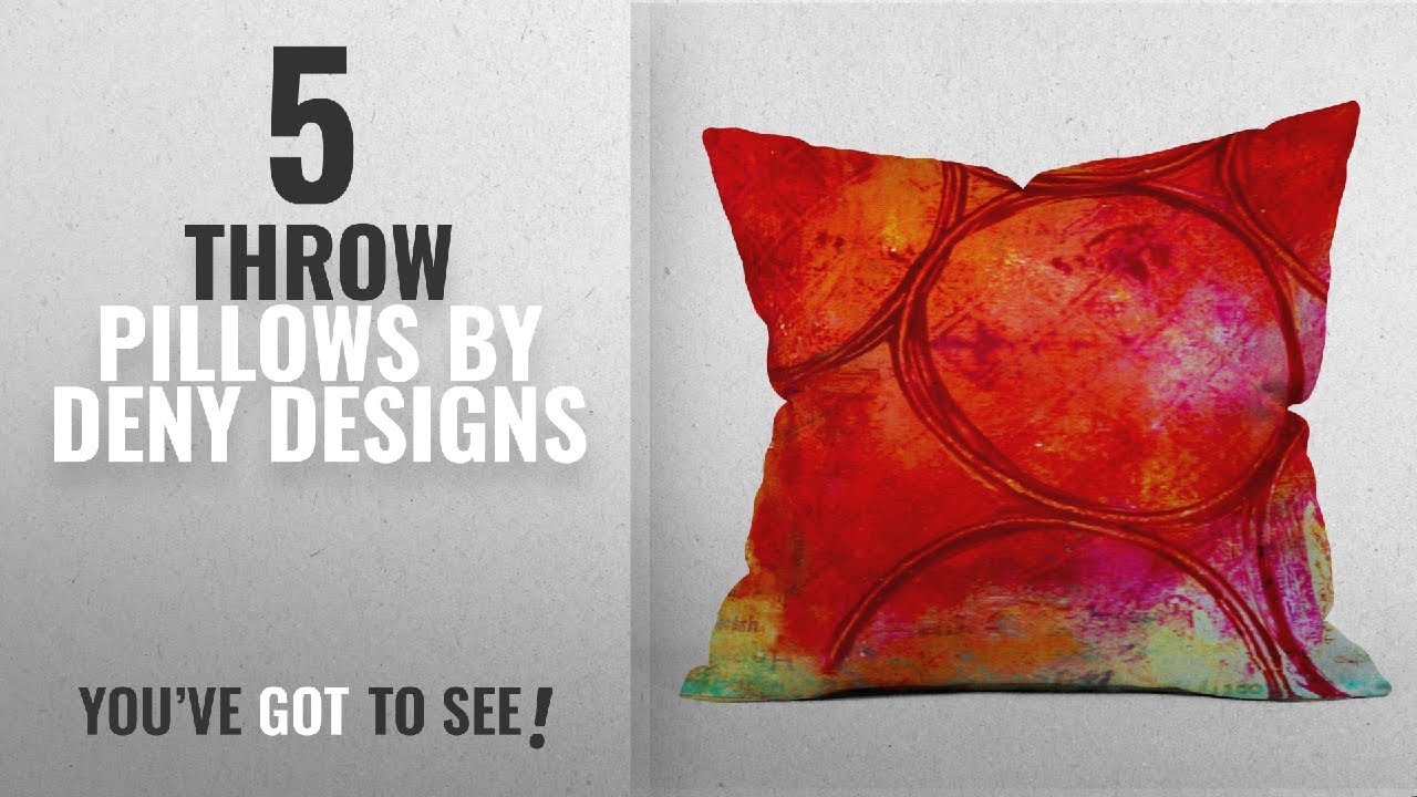 Top 10 Deny Designs Throw Pillows [2018]: Deny Designs Sophia Buddenhagen Bright Red Circles Throw