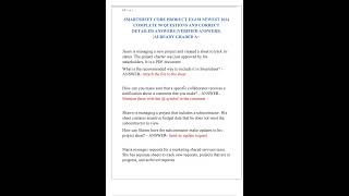 SMARTSHEET CORE PRODUCT EXAM NEWEST 2025 COMPLETE 90 QUESTIONS AND CORRECT DETAILED ANSWERS VERIFIED