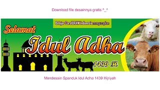 Membuat SPANDUK IDUL ADHA 1439H dengan CorelDRAW