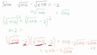 Solve Radical Equations - Example 4 - Two Radicals