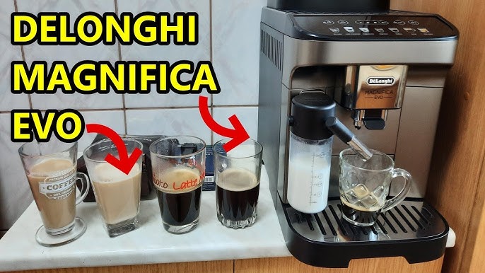 De Longhi Macchina Caffé Automatica Espresso con Macinacaffé e  Cappuccinatore Caffé in Grani colore Titanium - ECAM 290.81.TB Magnifica Evo