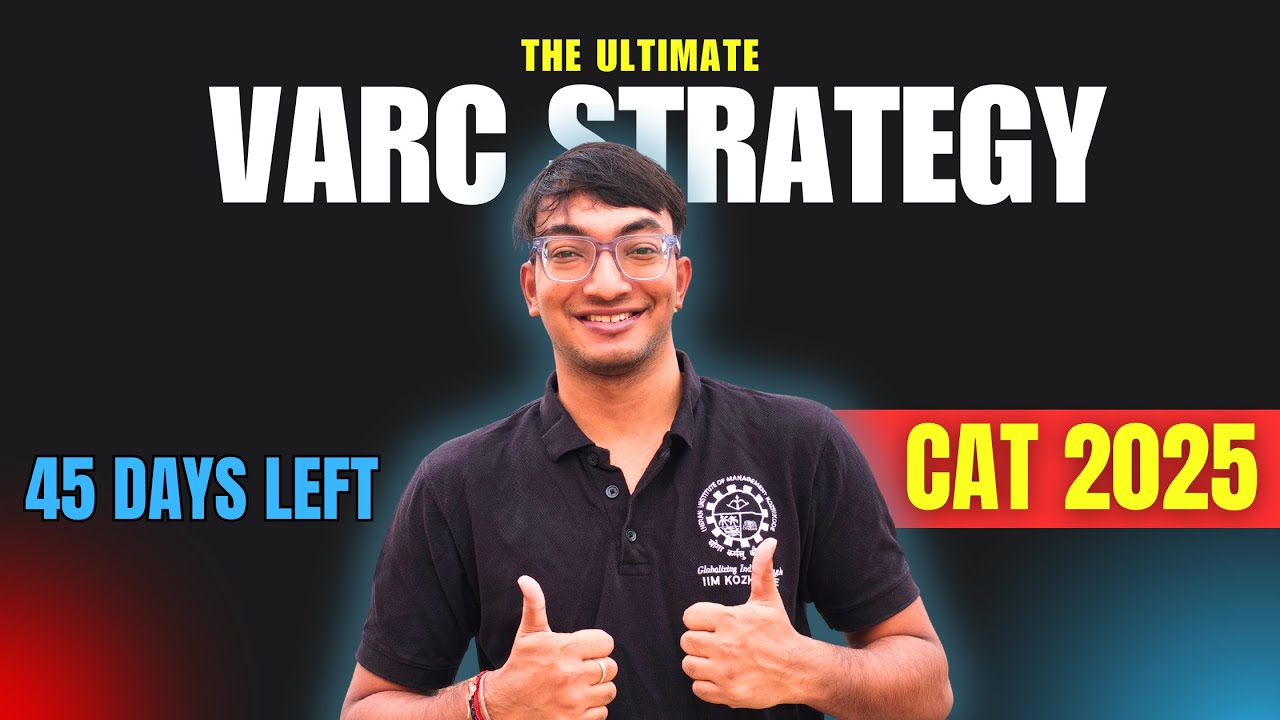 Want to CRUSH Your CAT Exam VARC Section in 45 Days - YouTube