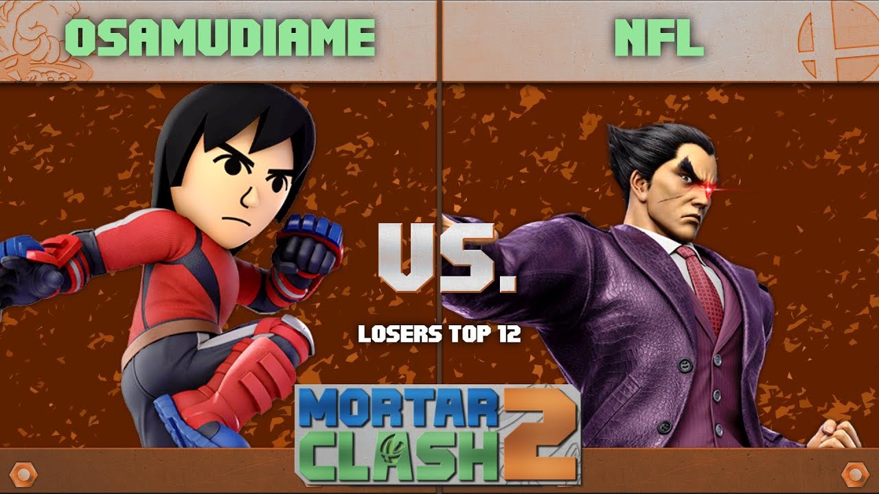 Mortar Clash 2 - Osamudiame (Mii Brawler) Vs NFL (Kazuya) - Losers