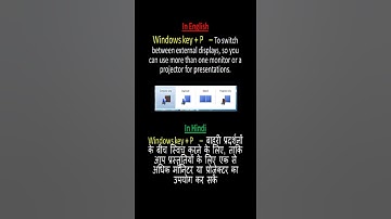windows P shortcut key.