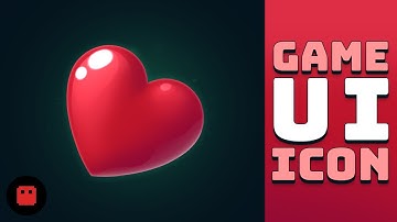 Game icon illustration - Heart | How to draw | Game UI - Fruit Salad game art E04