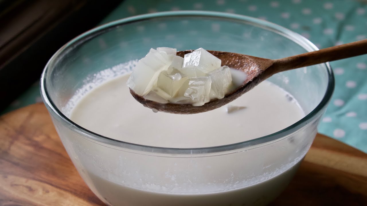coconut jelly sago drink recipe | easy and delicious drink made with coconut