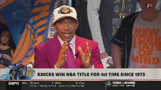 Stephen A. ERUPTS on live TV after Knicks end a 53-year drought and win the NBA Championship!