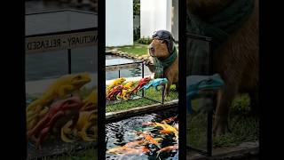 Cepi melepaskan semua katak ke kolam ikan #rumi #tungtungsahur #kapibara