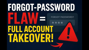 Forgot-Password FLAW = FULL Account Takeover!