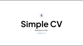 Simplecv.io an actually free cv builder