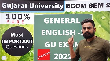 IMP Series | General English -2 | Most Important Questions for Gujarat University Bcom Sem - 2