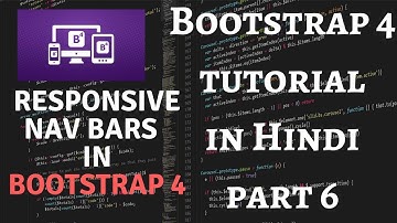 Bootstrap 4 Tutorial in Hindi Part 6 : Bootstrap 4 responsive navbar in Hindi | navbar collapse