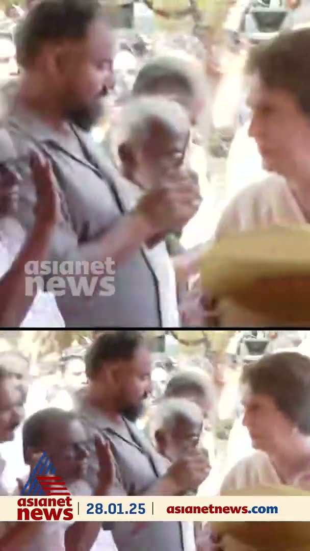 കടുവ ആക്രമിച്ചുകൊന്ന രാധയുടെ വീട്ടിലെത്തി പ്രിയങ്ക ഗാന്ധി എംപി