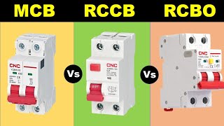 difference between mcb, rccb & rcbo circuit breaker @theelectricalguy