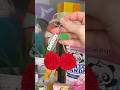 Diy pompom cherry keychain 