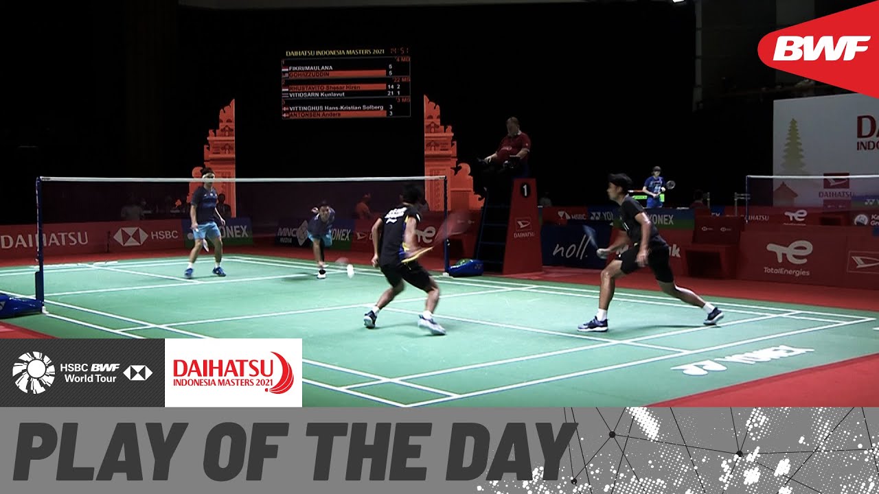 HSBC Play of the Day Top-shelf badminton from Muhammad Shohibul Fikri and Bagas Maulana