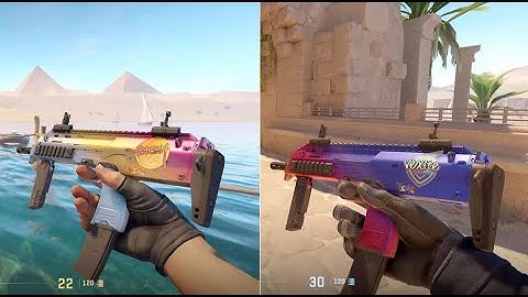 Ice and fire: MP7 Fade Gold Pattern & Blue Pattern in CS2