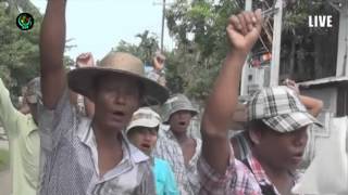 DVB - ဆည္ေျမာင္းေတြ ျပန္ဖြင့္ေပးေရး လယ္သမားေတြ ဆႏၵထုတ္ေဖာ္