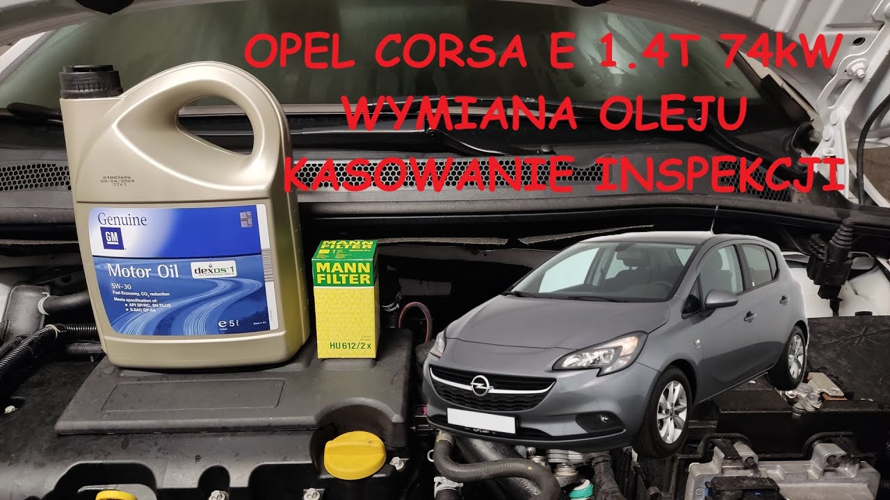 Opel Corsa E - Wymiana Oleju silnikowego i Kasowanie Inspekcji - YouTube