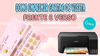 COMO IMPRIMIR CARTÃO DE VISITA FRENTE E VERSO NA IMPRESSORA EPSON L3150 E L3250. USANDO O WORD.