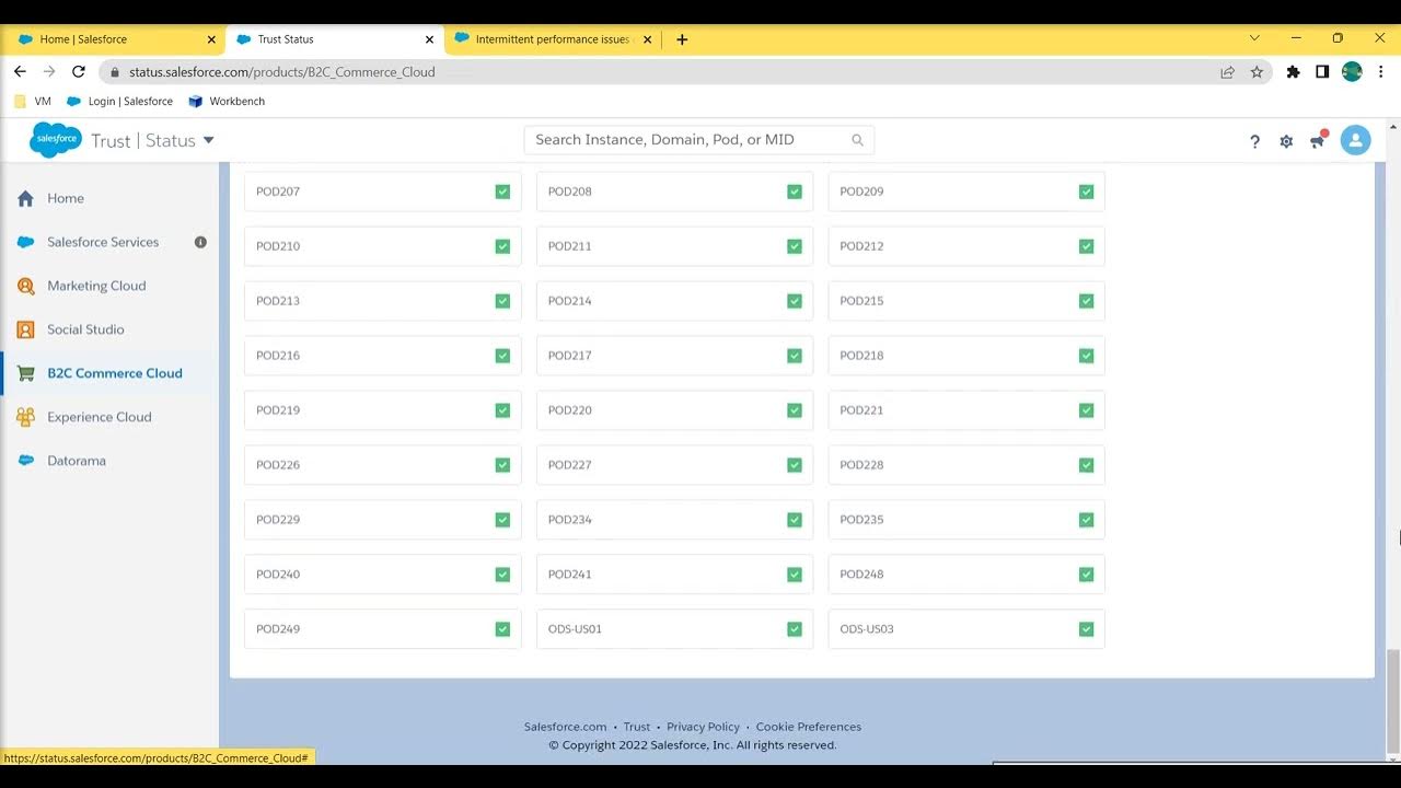 Identify if salesforce is down using trust salesforce or status