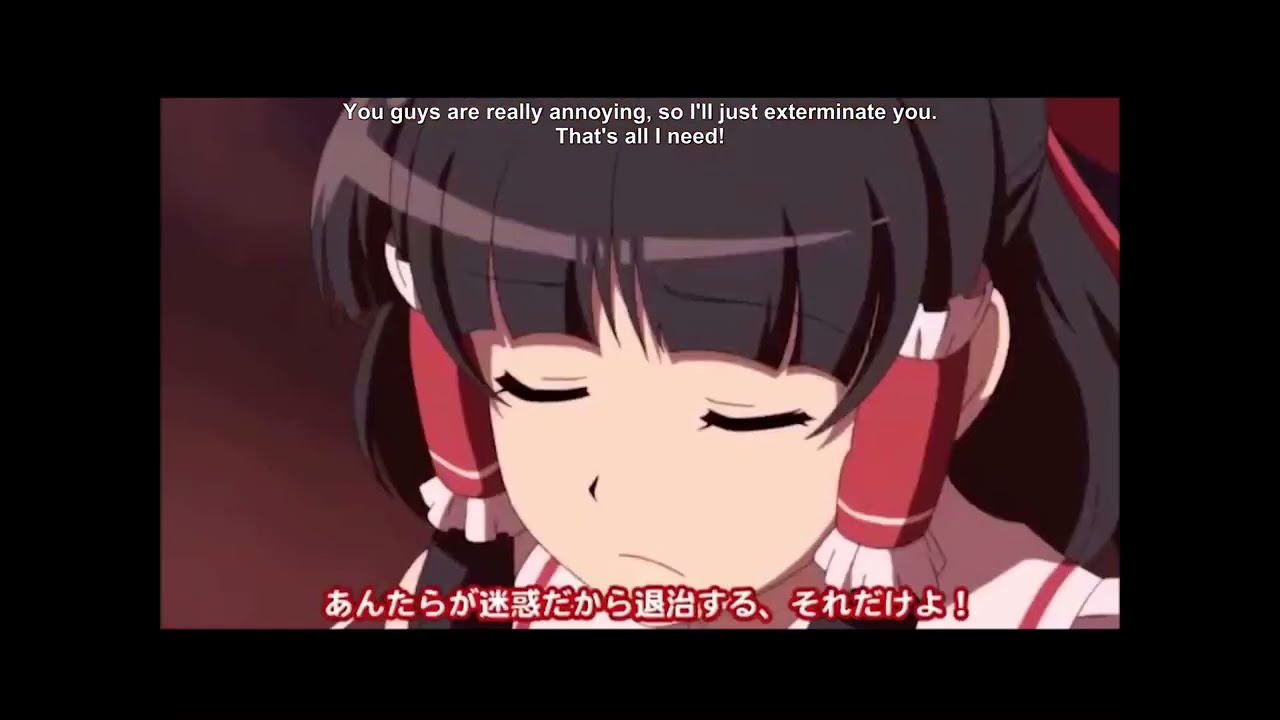フランドール&レミリアスカーレットVS霊夢&魔理沙の戦い#東方 #アニメ