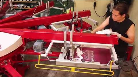 Anatol Horizon automatic screen printing press   YouTube 2