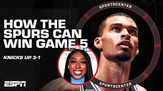 How can the Spurs respond in Game 5 vs. the Knicks? 🤔 Chiney Ogwumike breaks it down | SportsCenter