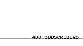 a 400 subs thing
