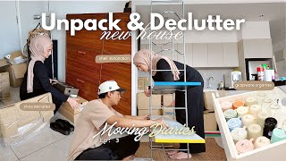 Ep 3: Organise & Declutter Our New House! | Unpack, Declutter & Install Shelves ⭐