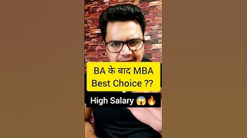 MBA After BA 🔥🔥 | BA Career Options | Jobs After BA | #shorts #ashortaday